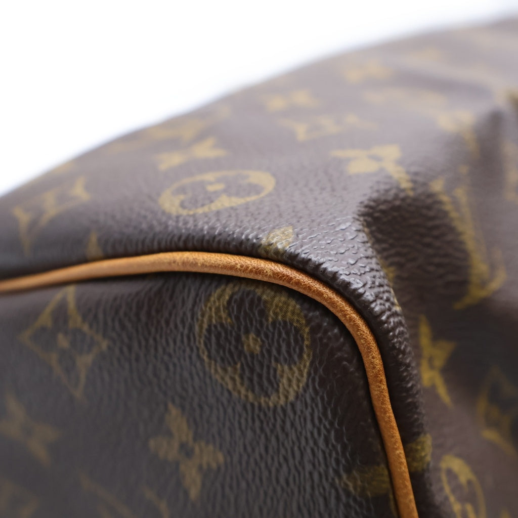 LOUIS VUITTON(ルイヴィトン) モノグラム スピーディ35 ハンドバッグ ボストンバッグ ブラウン レザー×PVC M41524 ゴールド金具 レディース