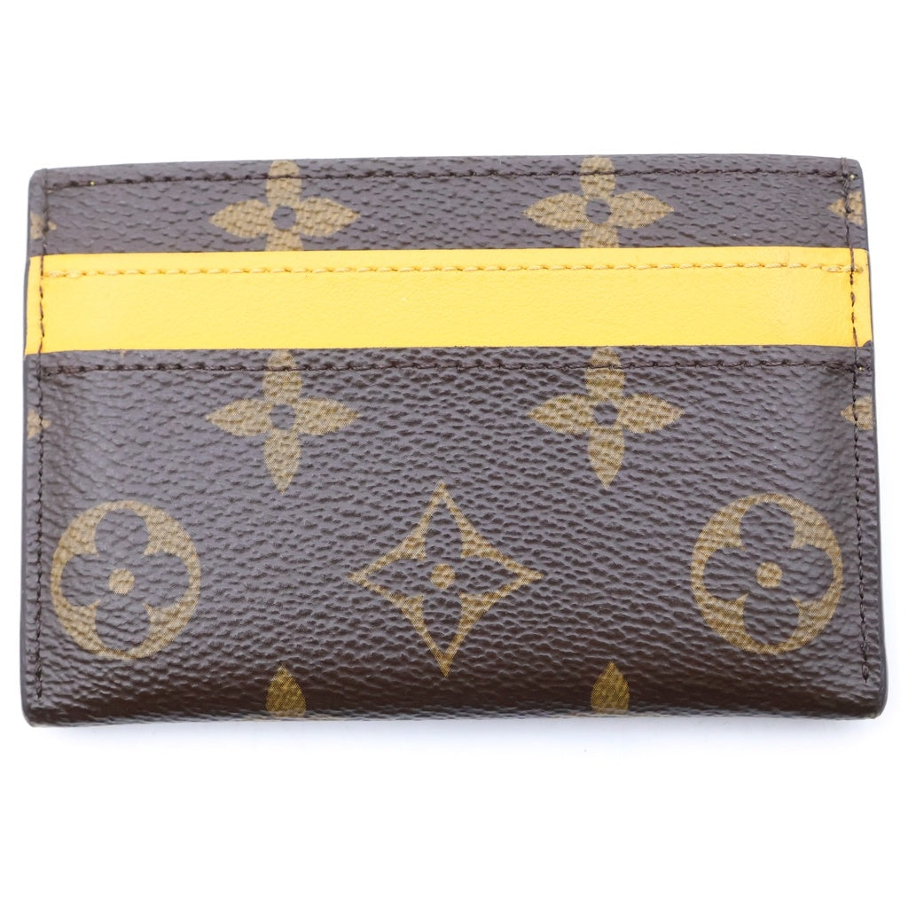 LOUIS VUITTON(ルイヴィトン) ポルト カルト ダブル モノグラム PVC レザー カードケース ブラウン/イエロー M12844