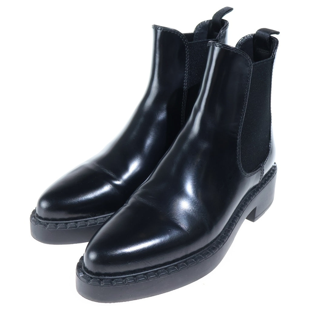 PRADA(プラダ) Brushed Leather Chelsea Boots ブラッシュドレザー サイドゴア チェルシーブーツ ブラック 1T676M レディース