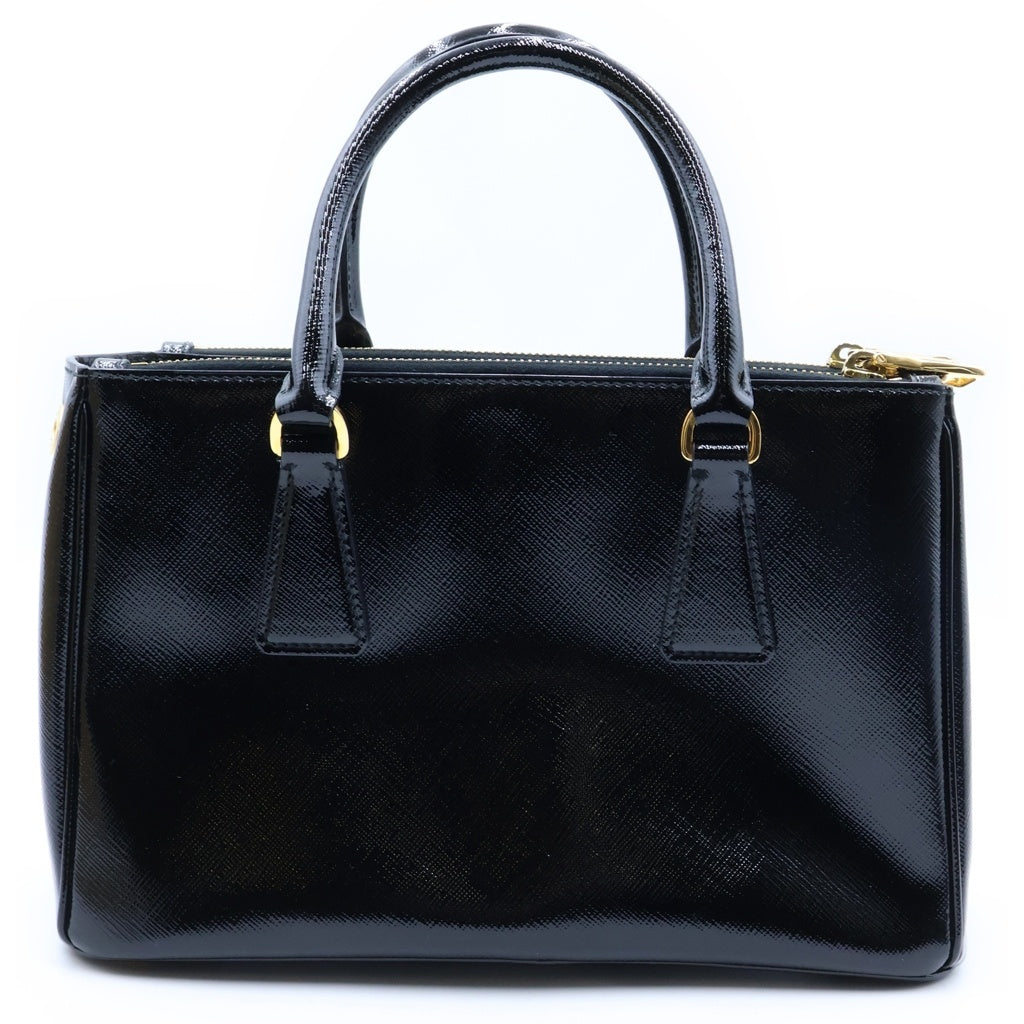 PRADA(プラダ) ガレリアミニ ハンドバッグ ショルダーバッグ 2WAY ブラック エナメル BN2316 レディース