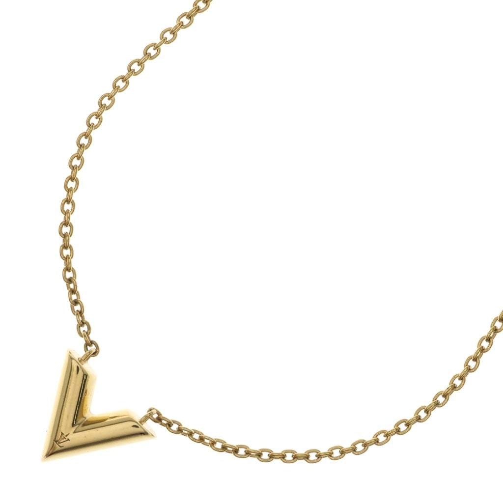 LOUIS VUITTON(ルイヴィトン) エセンシャルV ネックレス ペンダント チェーン ゴールド GP M61083 レディース