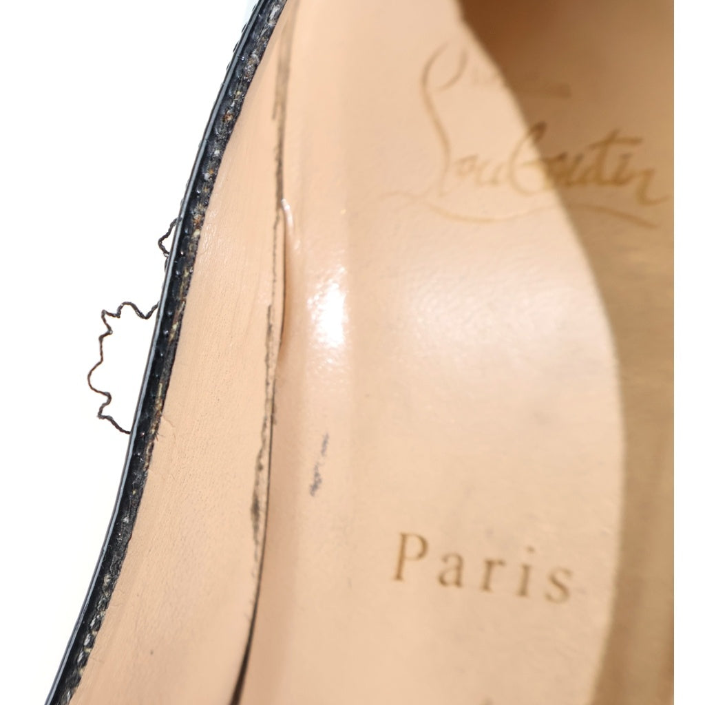 CHRISTIAN LOUBOUTIN(クリスチャンルブタン) Heel Pumps パテントレザー ヒールパンプス ピンヒール ブラック レディース
