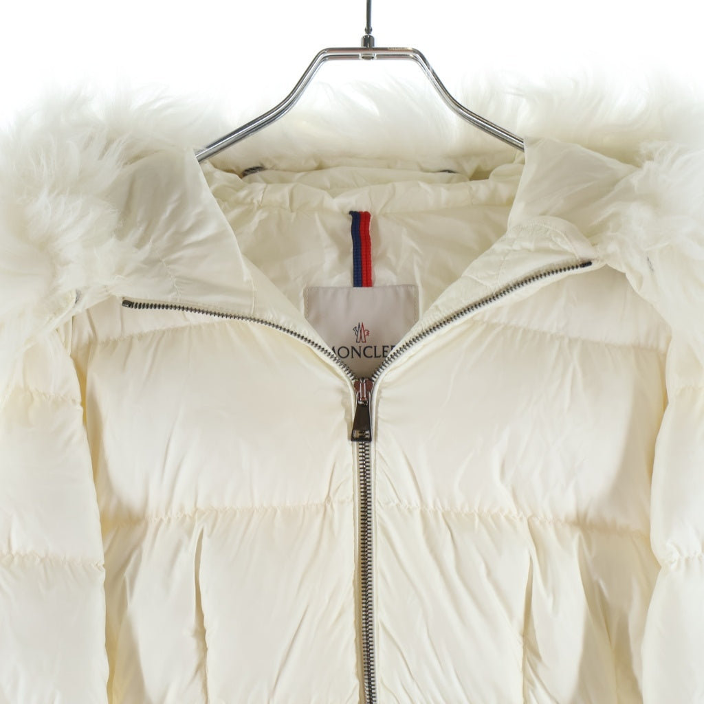 MONCLER(モンクレール) 2024AW Boedショートダウンジャケット ファーネック ホワイト #0 J20931A00095 595FE レディース