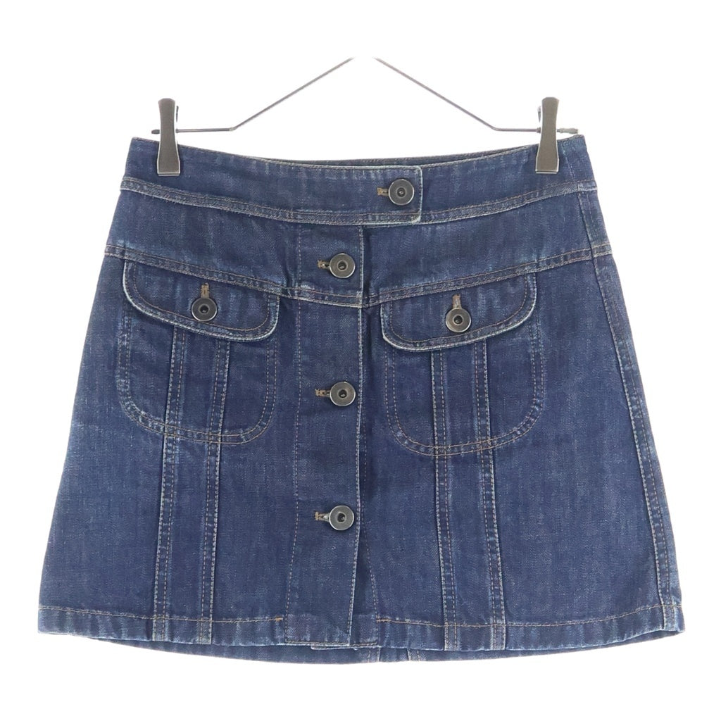 PRADA(プラダ) Side Button Denim Skirt サイドボタンディテール デニムスカート インディゴ GFD100 S181 1MVJ レディース