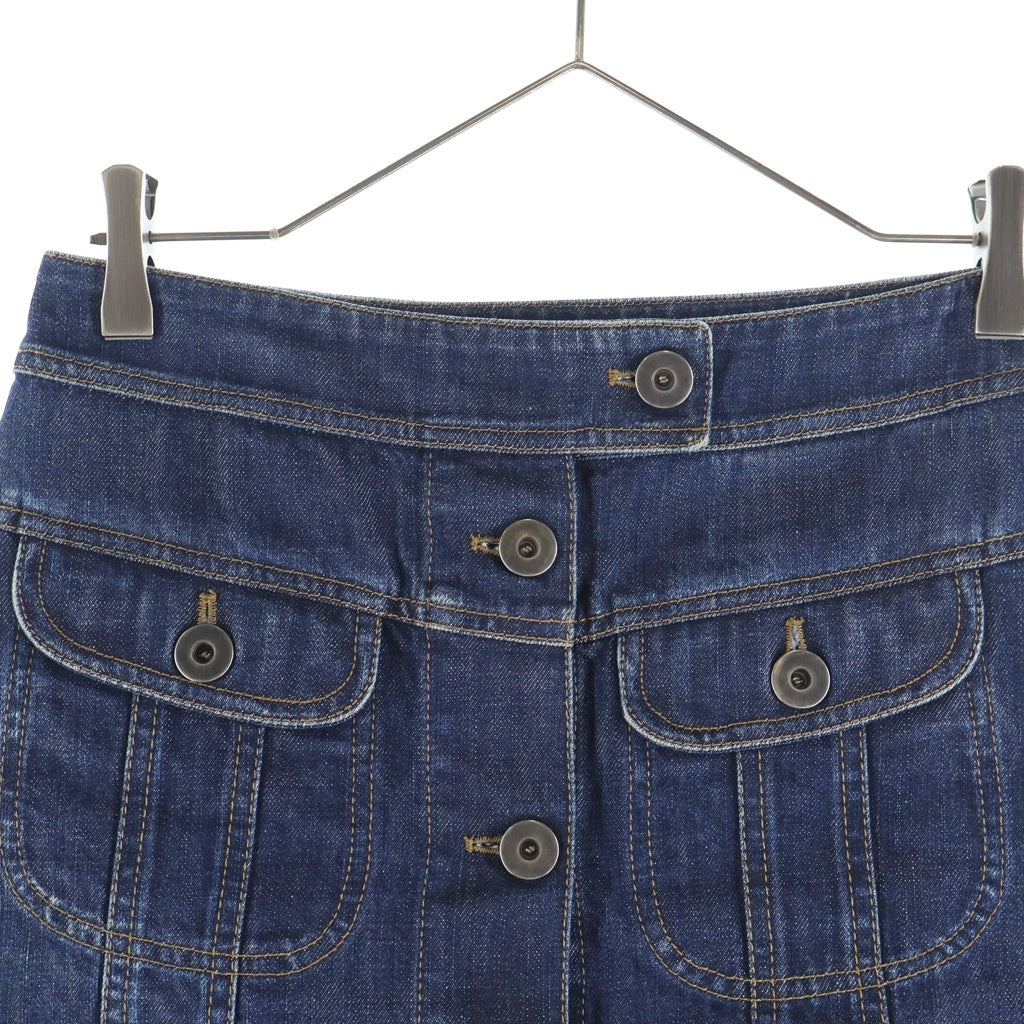 PRADA(プラダ) Side Button Denim Skirt サイドボタンディテール デニムスカート インディゴ GFD100 S181 1MVJ レディース