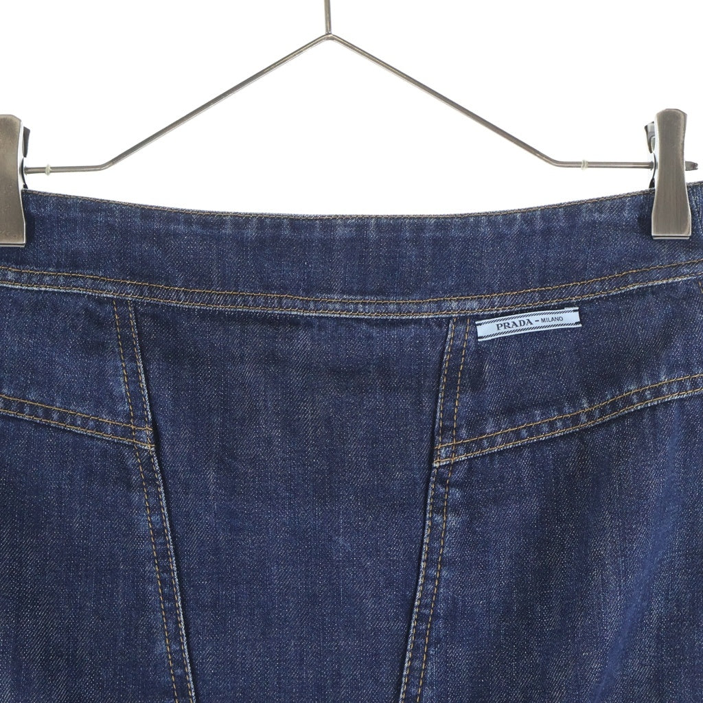 PRADA(プラダ) Side Button Denim Skirt サイドボタンディテール デニムスカート インディゴ GFD100 S181 1MVJ レディース