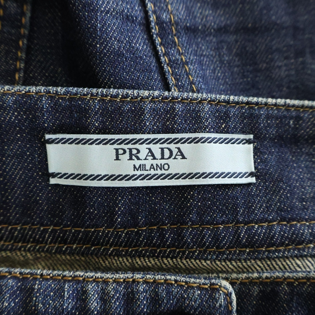 PRADA(プラダ) Side Button Denim Skirt サイドボタンディテール デニムスカート インディゴ GFD100 S181 1MVJ レディース