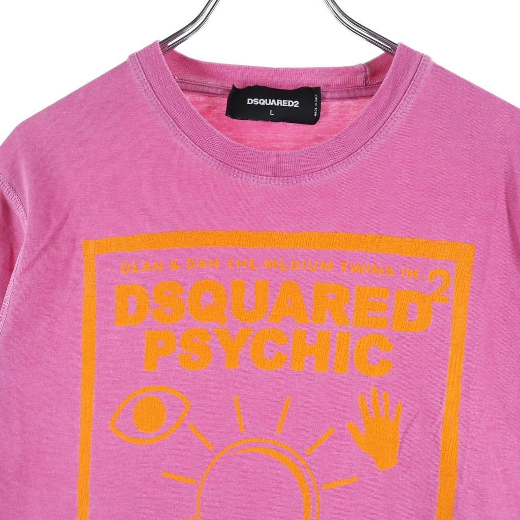 DSQUARED2(ディースクエアード) Psychic TShirt サイキック半袖Tシャツ ピンク S74GD0046