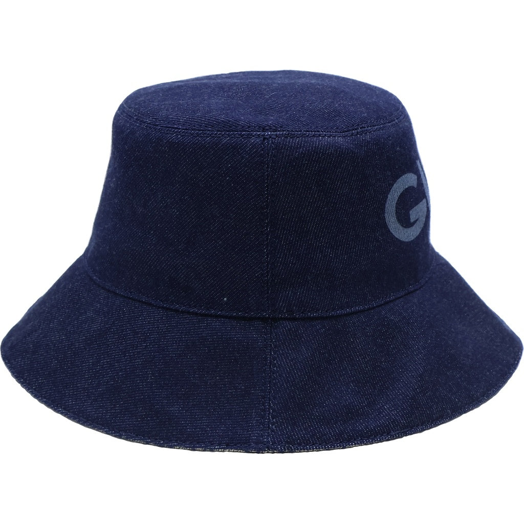 GUCCI(グッチ) レザー デニムバケットハット ネイビー #S 803042 レディース