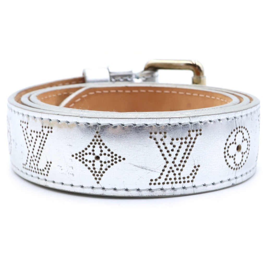 LOUIS VUITTON(ルイヴィトン) モノグラム マヒナ ベルト シルバー パーフォレーション CA1017
