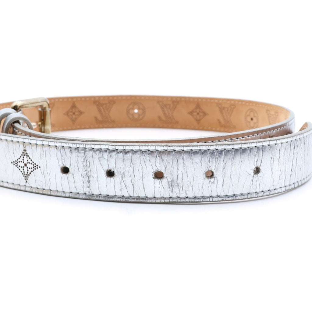 LOUIS VUITTON(ルイヴィトン) モノグラム マヒナ ベルト シルバー パーフォレーション CA1017
