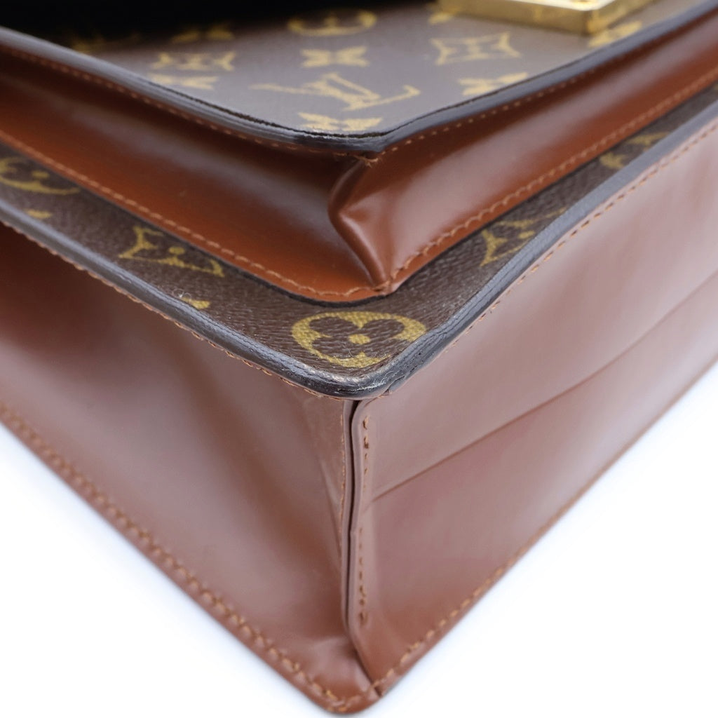 LOUIS VUITTON(ルイヴィトン) モノグラム モンソー28 ショルダーバッグ ブラウン PVCレザー M51185 ゴールド金具 レディース