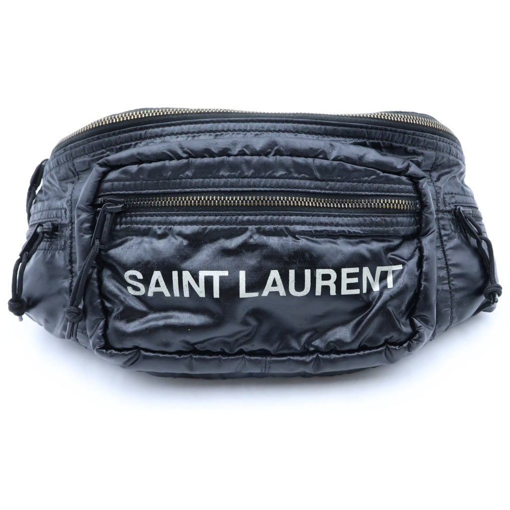 SAINT LAURENT PARIS(サンローランパリ) NUXX ヌックス ウエストバッグ ボディバッグ ショルダーバッグ ブラック ポリエステル 581375
