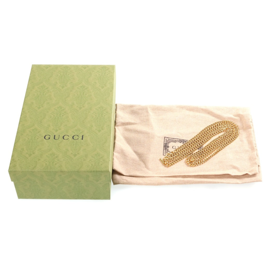 GUCCI(グッチ) GGマーモント ジャッキー1961 チェーンショルダーバッグ ウォレット ブラウン レザー×PVC 652681 ゴールド金具 レディース