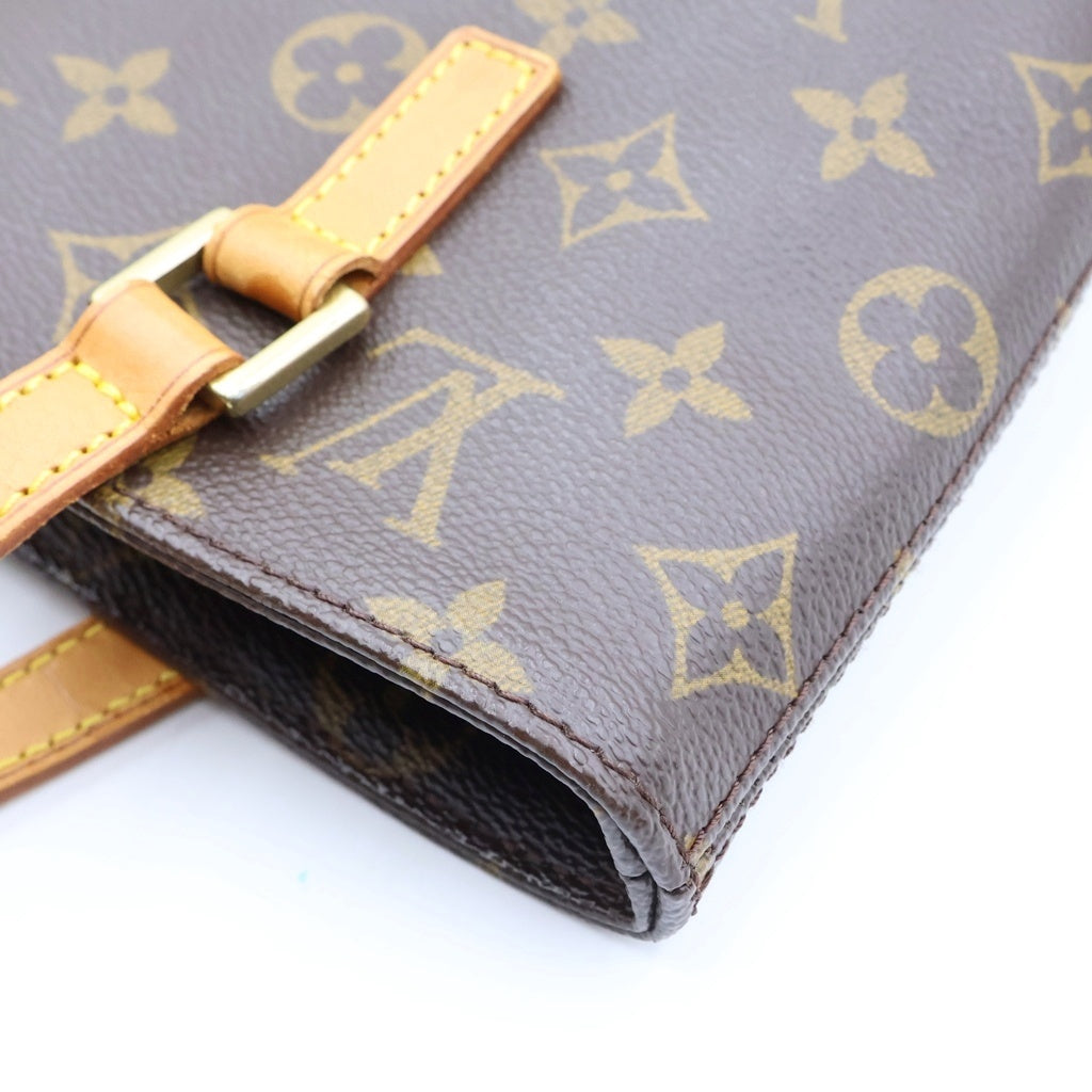 LOUIS VUITTON(ルイヴィトン) モノグラム ヴァヴァンPM ハンドバッグ ミニトートバッグ ブラウン レザー×PVC M51172 ゴールド金具 レディース