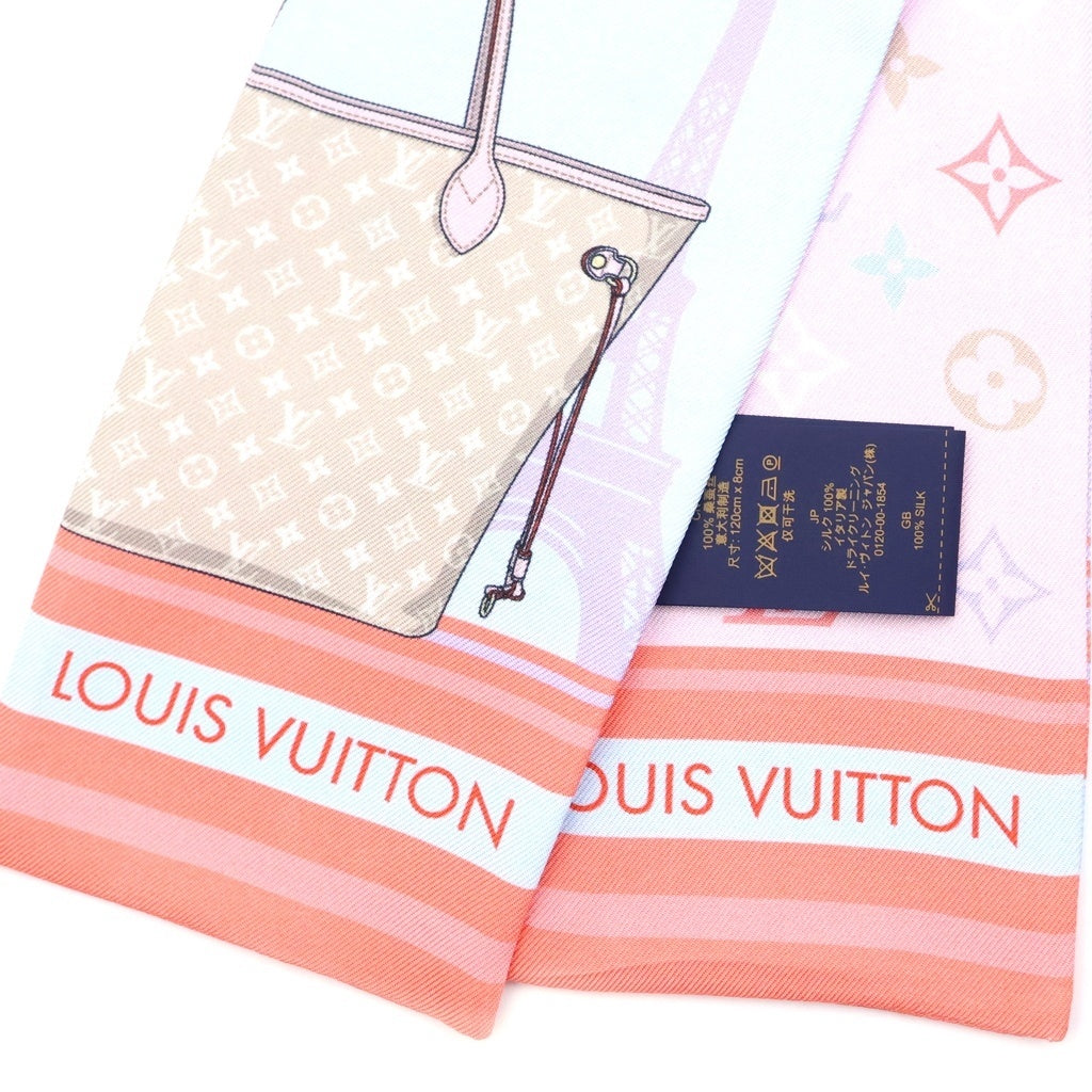 LOUIS VUITTON(ルイヴィトン) バンドー スカイライン シルクスカーフ ピンク M77318 レディース
