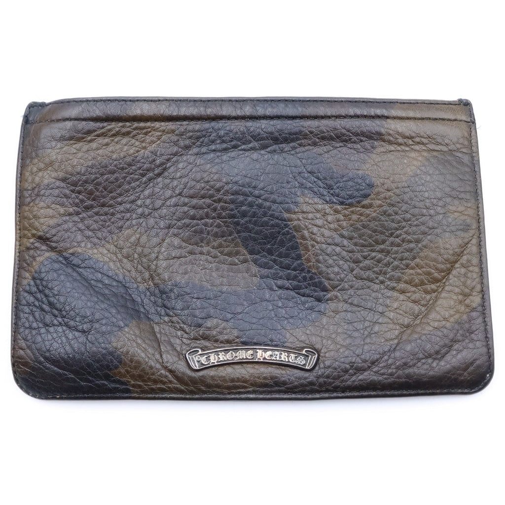 CHROME HEARTS(クロムハーツ) ZPR CHNG PURSE2 ジッパーチェンジパース クロスパッチ レザーコインケース ブラウン