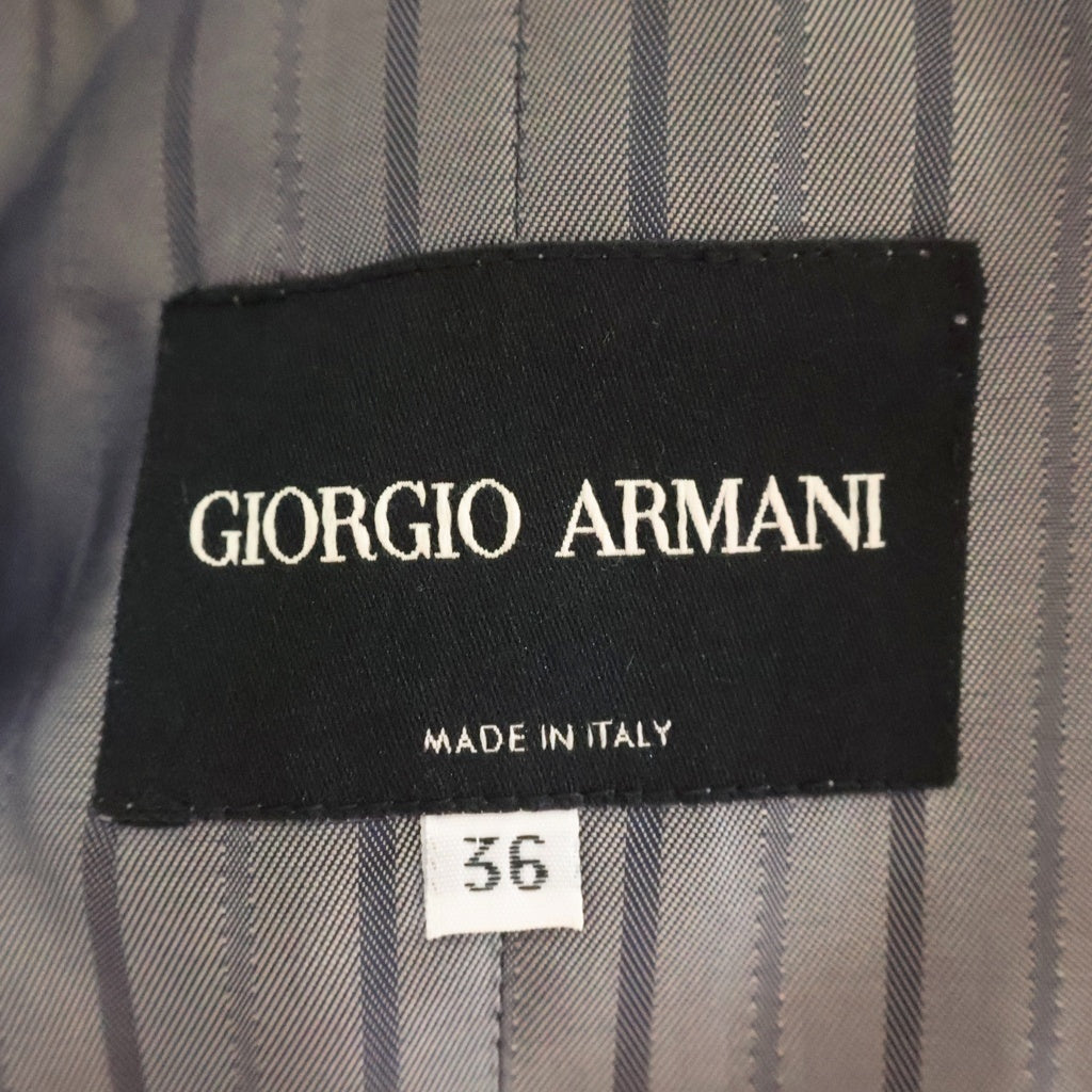 GIORGIO ARMANI(ジョルジオアルマーニ) ■セットアップリネン ジャケット/ミニスカート グレー #36 レディース