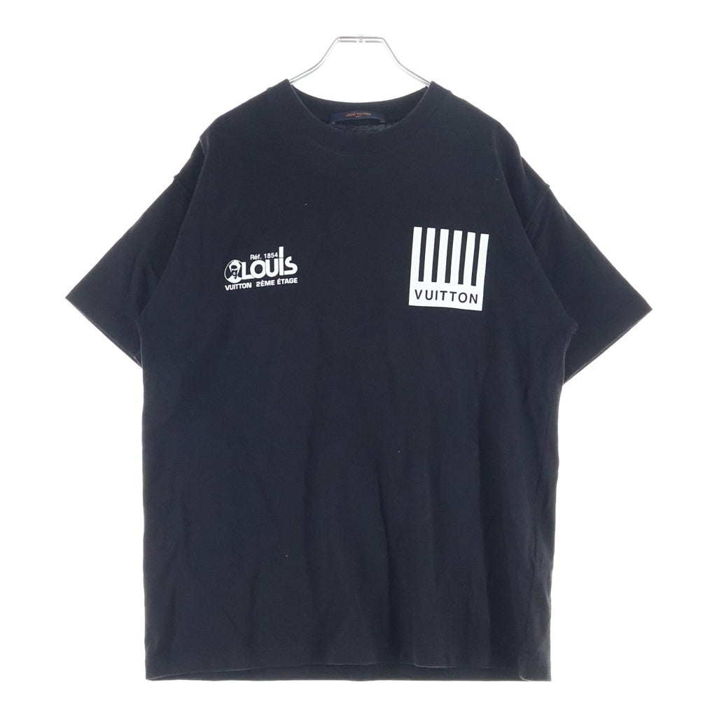LOUIS VUITTON(ルイヴィトン) ■19AW Back Flower Print Tee バックフラワー プリント クルーネック半袖コットンTシャツ ブラック #M RM192M NPL HHY07W