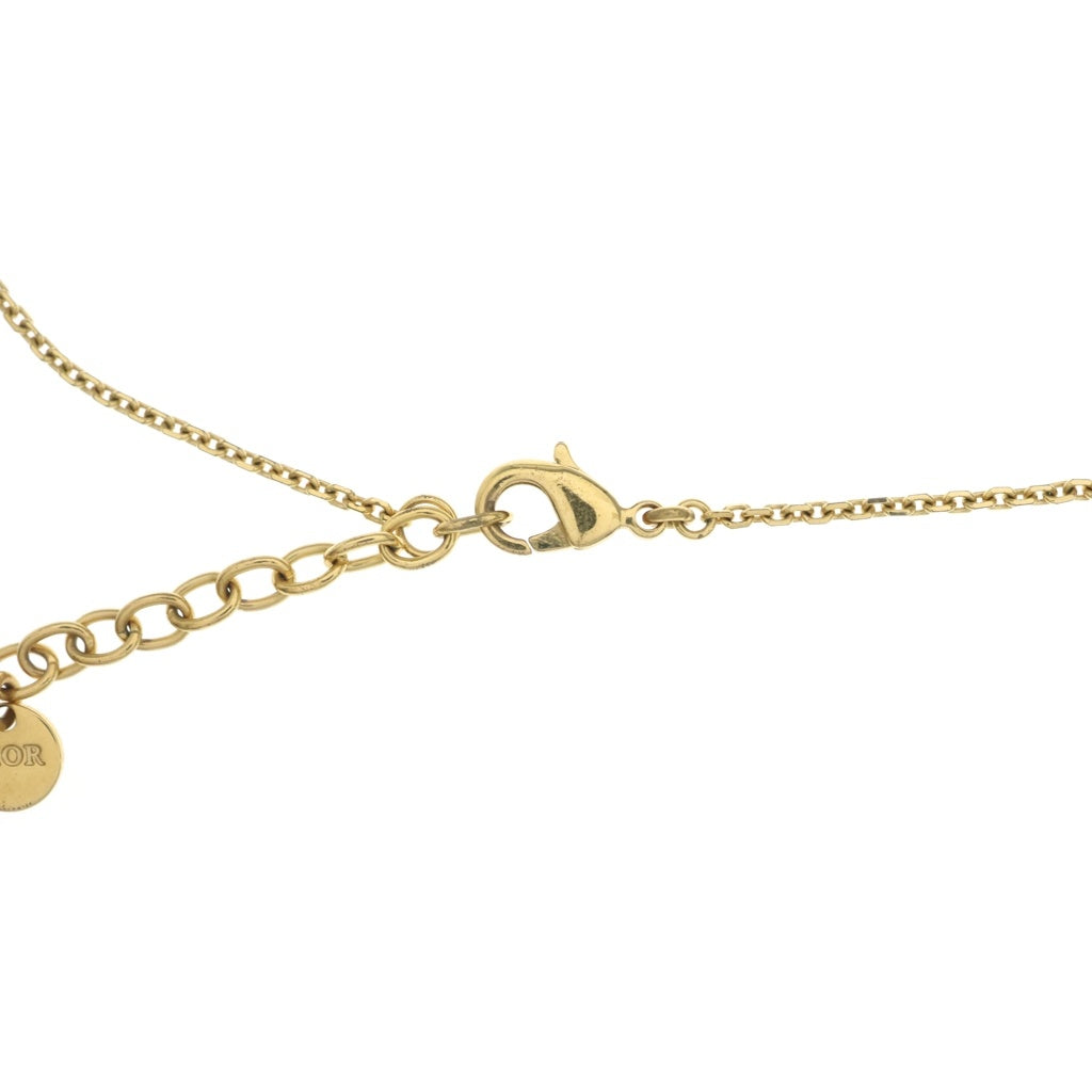 Christian Dior MONSIEUR(クリスチャンディオールムッシュ) Clair D Lune ラインストーン フェイクパール ネックレス ゴールド GP レディース