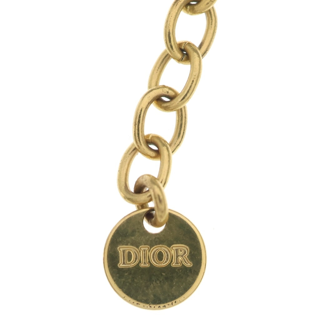 Christian Dior MONSIEUR(クリスチャンディオールムッシュ) Clair D Lune ラインストーン フェイクパール ネックレス ゴールド GP レディース