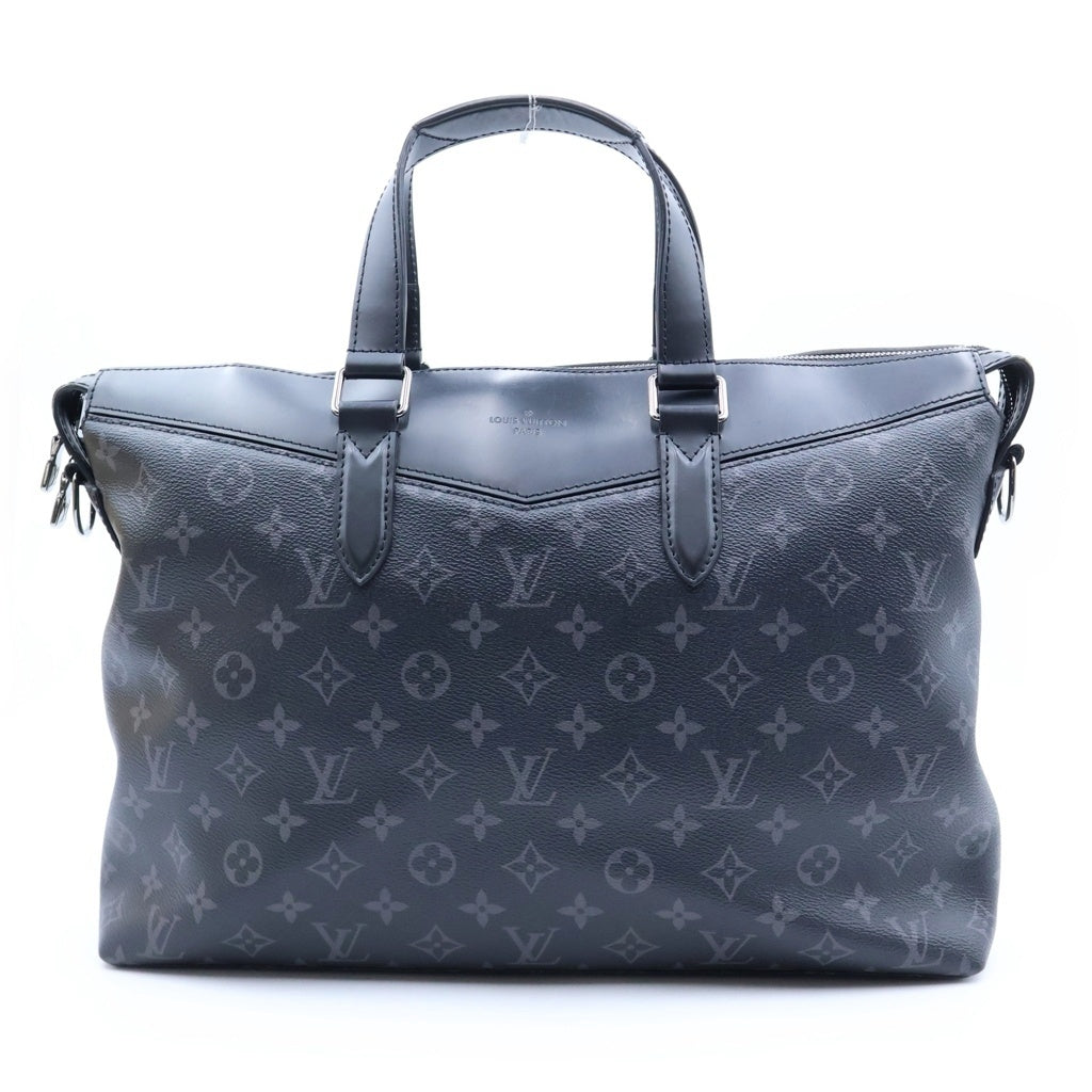 LOUIS VUITTON(ルイヴィトン) モノグラムエクリプス エクスプローラー PVC レザー ブリーフケース ハンド ビジネスバッグ シルバー金具 ブラック M40566 RFID