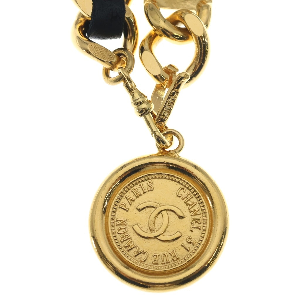 CHANEL(シャネル) ココマーク カンボン チェーンベルト ゴールド/ブラック レディース