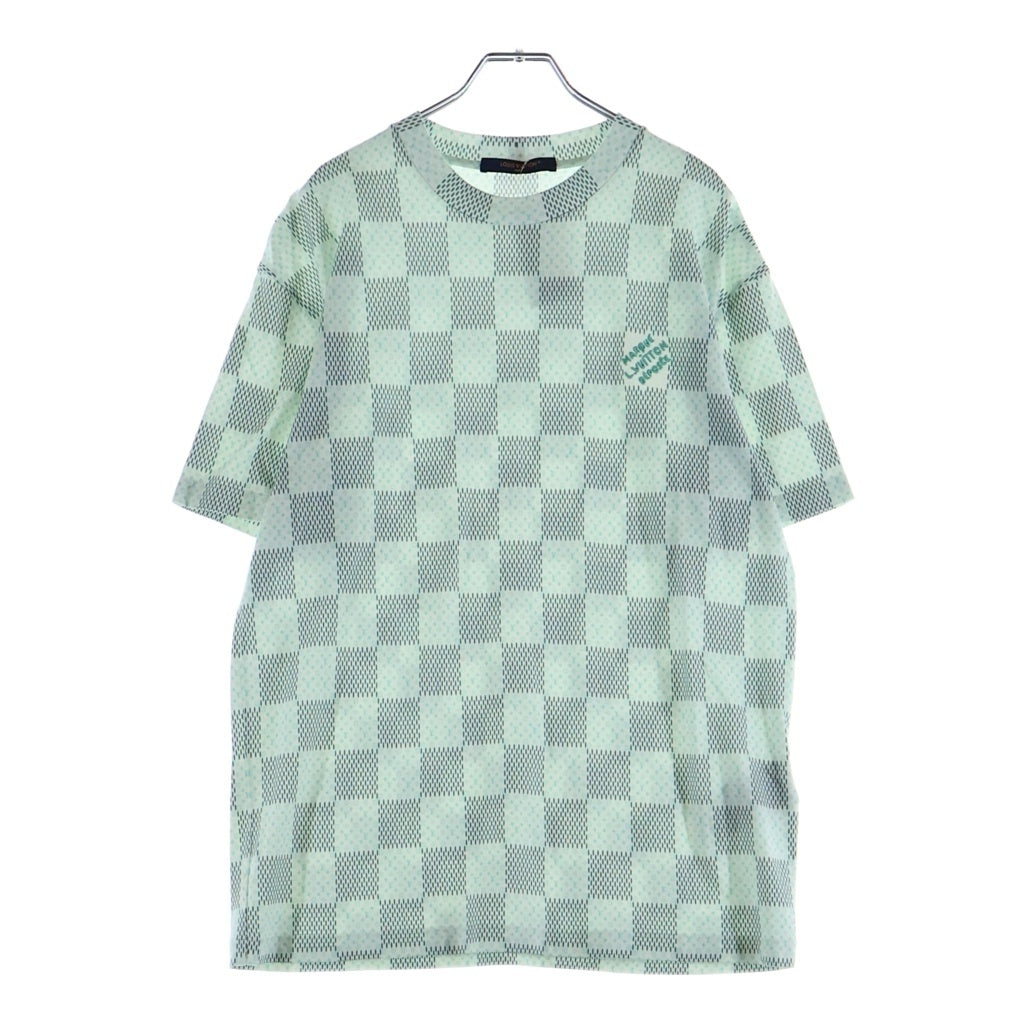 LOUIS VUITTON(ルイヴィトン) 24SS ダミエ モノグラムプリント 半袖Tシャツ カットソー ホワイト/グリーン RM242MM NPG HRY10W