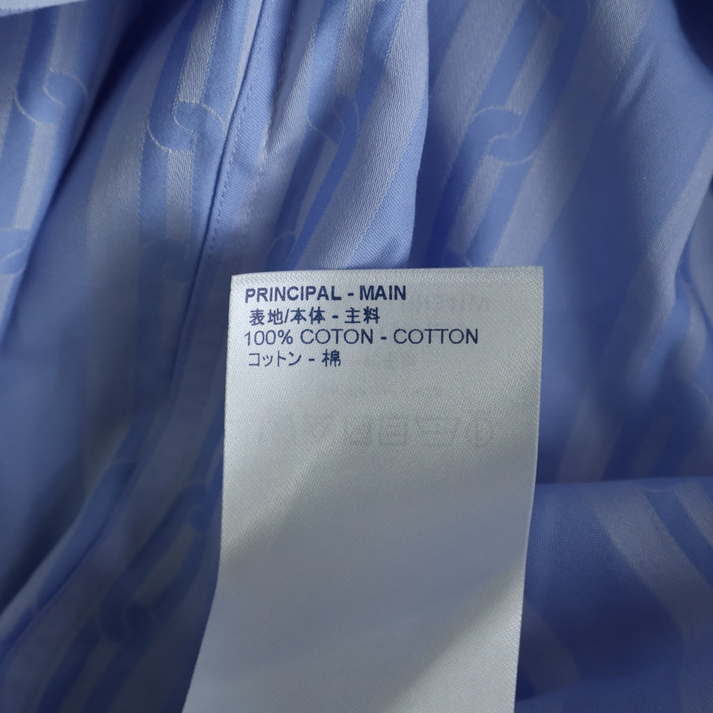 LOUIS VUITTON(ルイヴィトン) 19AW チェーン柄 ストライプ長袖シャツ コットン ブルー RM192M OSI HHS41W