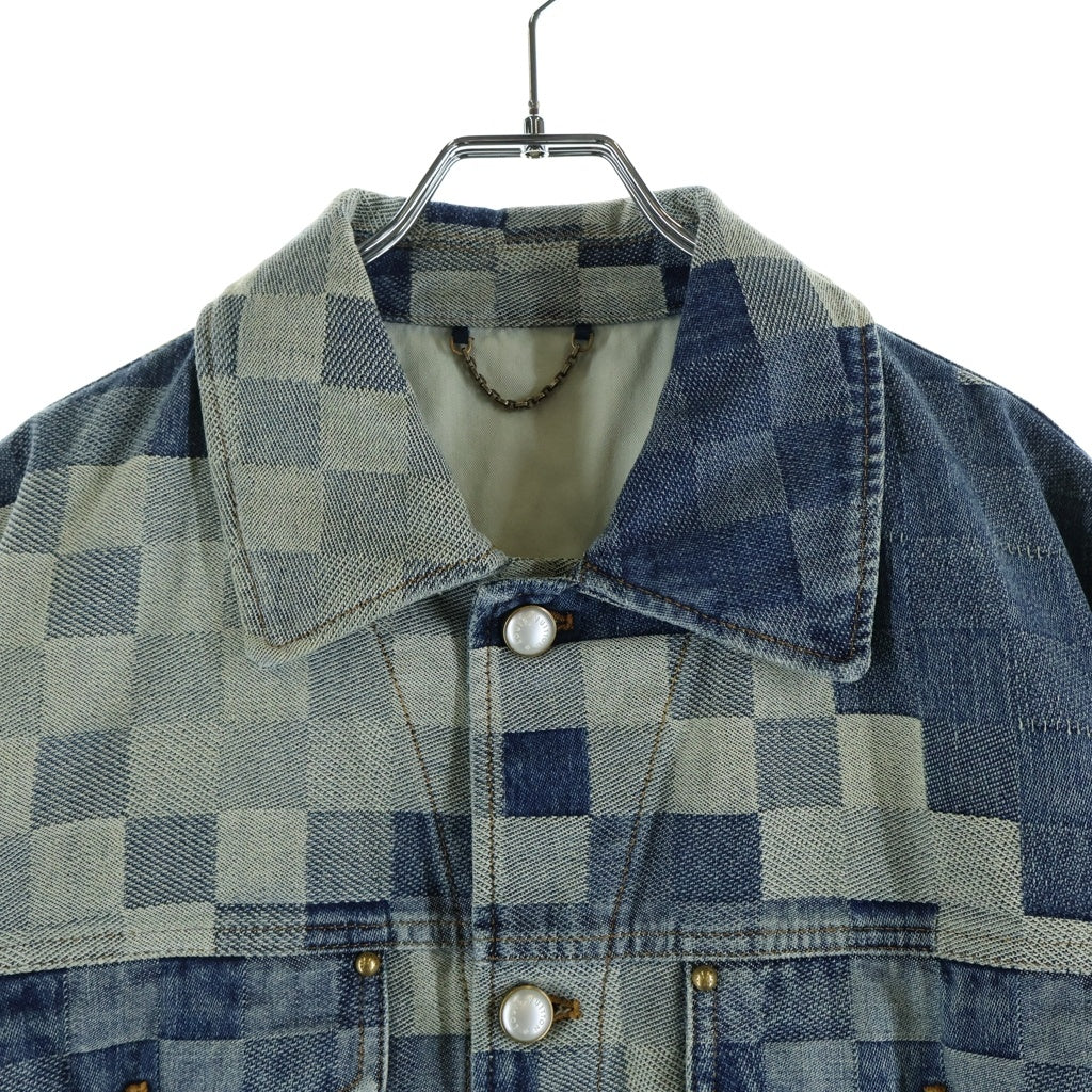 LOUIS VUITTON(ルイヴィトン) 24SS ダミエ クラシックデザイン デニムジャケット インディゴ RM241 GCO HQA76W