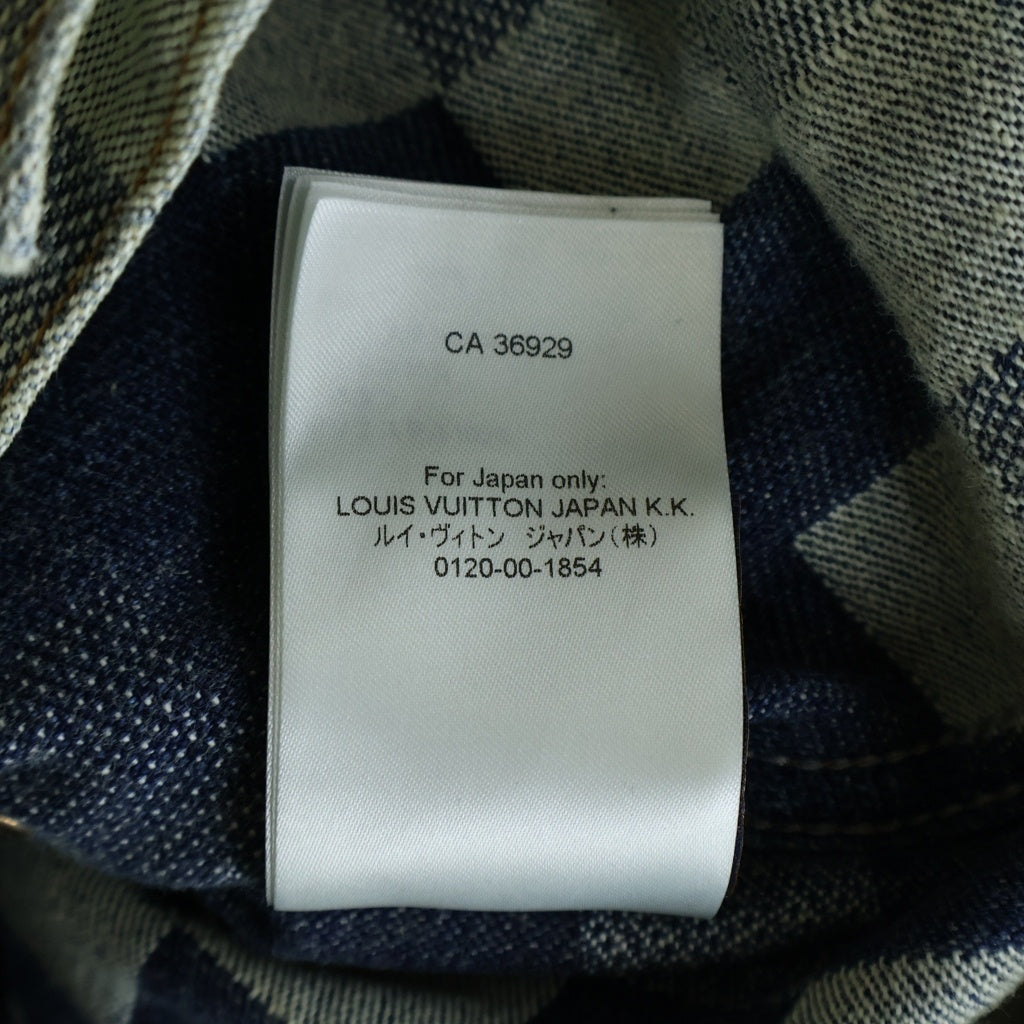 LOUIS VUITTON(ルイヴィトン) 24SS ダミエ クラシックデザイン デニムジャケット インディゴ RM241 GCO HQA76W