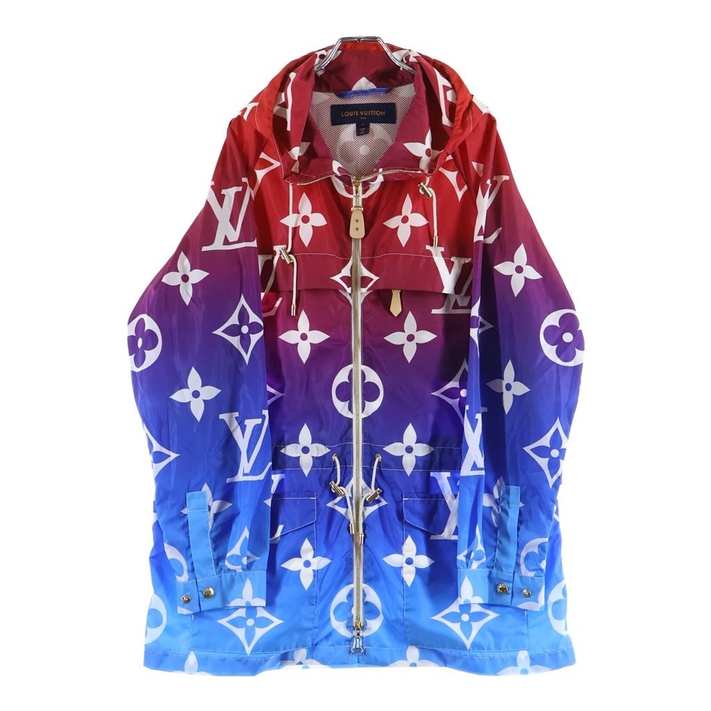 LOUIS VUITTON(ルイヴィトン) 21SS サンセットモノグラム フーデッドジャケット パーカー ナイロンフーディー グラデーション レッド/ブルー RW212J EV0 FLOW04