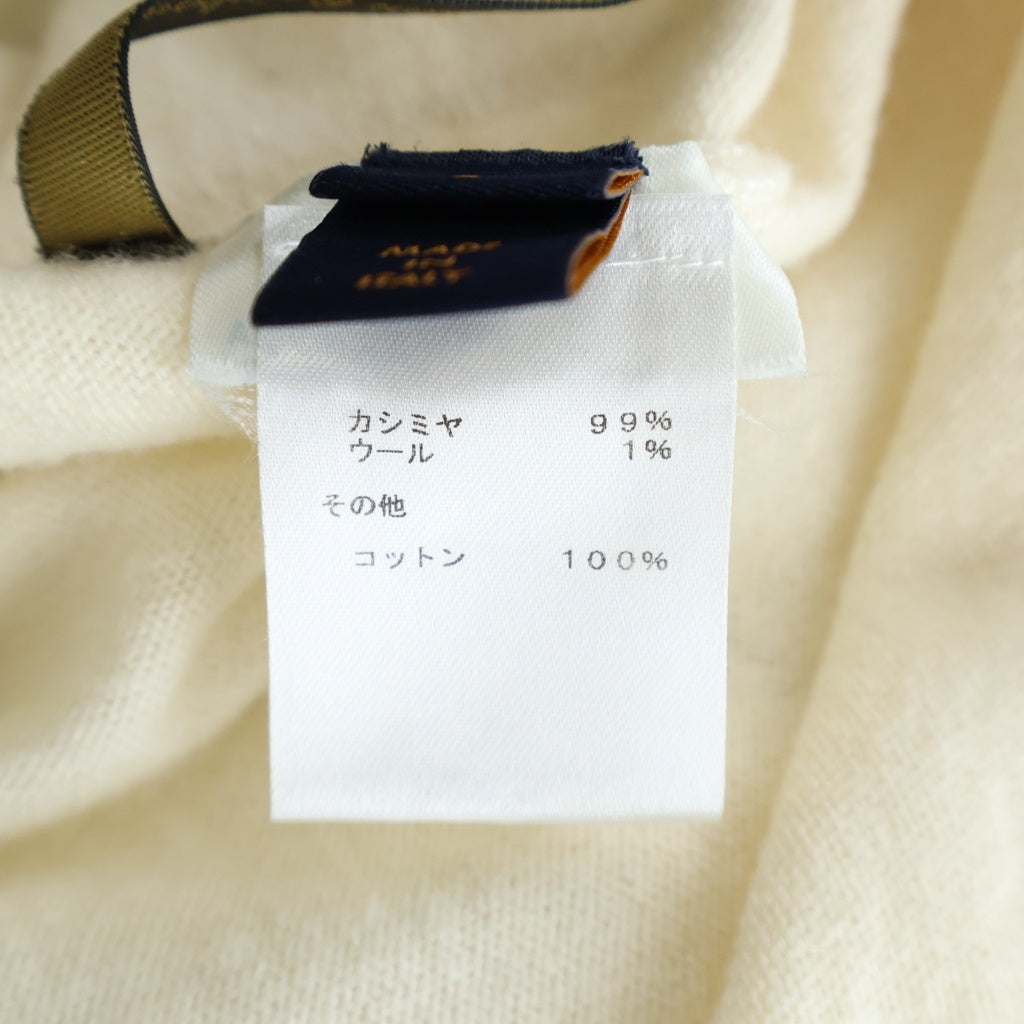 LOUIS VUITTON(ルイヴィトン) 19SS LV レインボーインタルシア 半袖ニット ホワイト カシミヤ×コットン #S HGN75WLZM