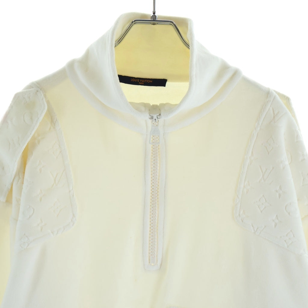 LOUIS VUITTON(ルイヴィトン) 19SS ベロア マルチポケット ハーフジップブルゾン ハーフジップスウェット アイボリー #XS RM191 JZA HGY82W