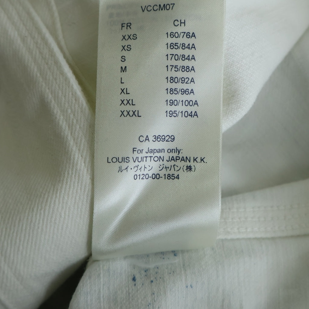 LOUIS VUITTON(ルイヴィトン) 20SS モノグラム グラデーション デニム ワークウェア 長袖 シャツ ホワイト/ブルー RM201M QYZ HIS09W