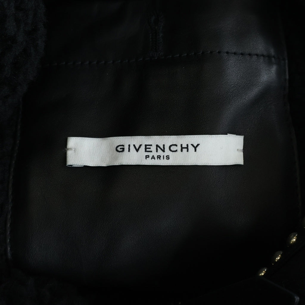 GIVENCHY(ジバンシィ) 17AW ティッシ期 Studded Leather Blouson Jacket スタッズ レザーブルゾンジャケット ラム/カーフ ボア ブラック 17F0304446