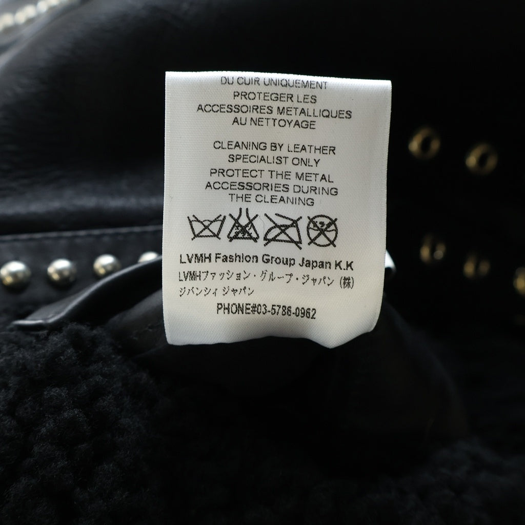 GIVENCHY(ジバンシィ) 17AW ティッシ期 Studded Leather Blouson Jacket スタッズ レザーブルゾンジャケット ラム/カーフ ボア ブラック 17F0304446