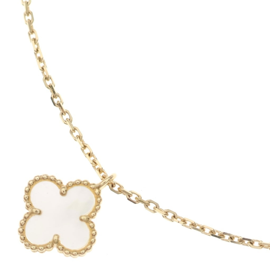 Van Cleef & Arpels(ヴァンクリーフアンドアーペル) スウィートアルハンブラ マザーオブパール ネックレス チェーン Au750YG イエローゴールド/ホワイト VCARF69100 レディース