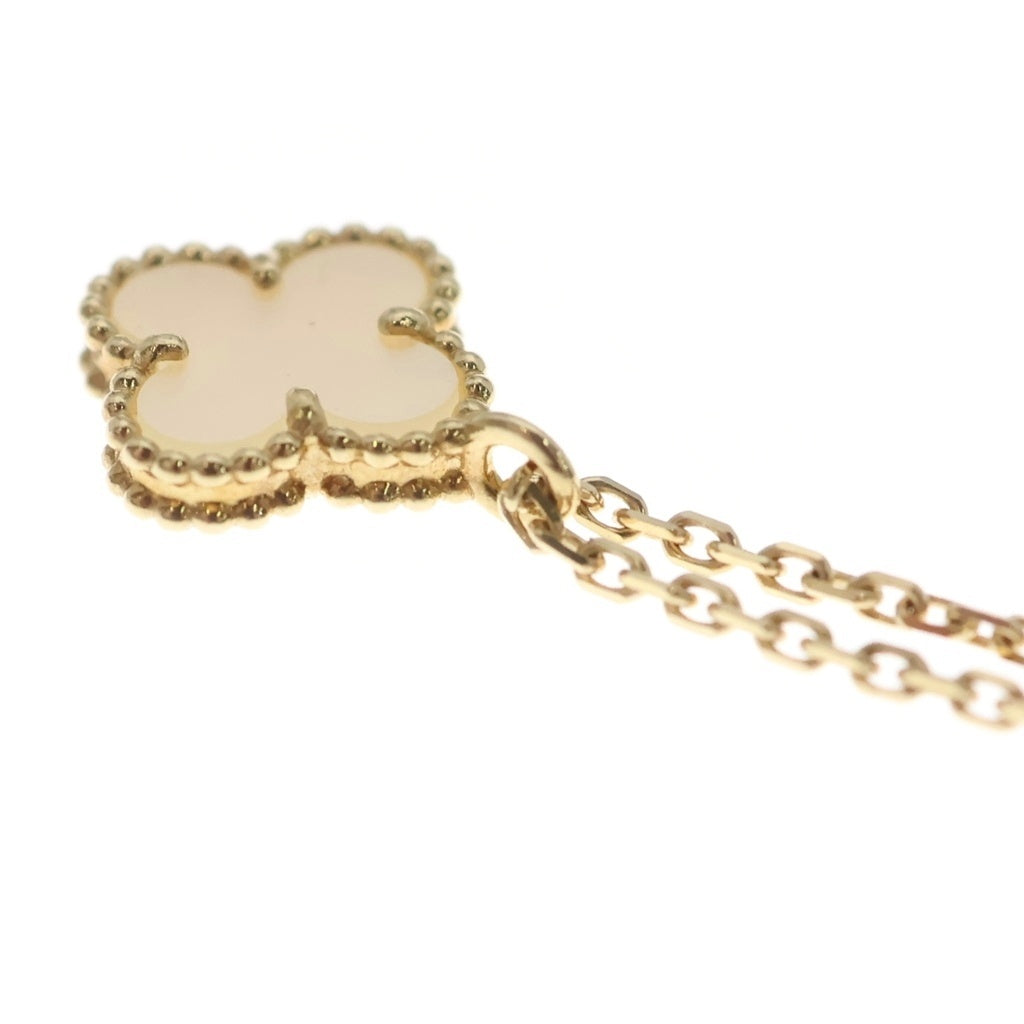Van Cleef & Arpels(ヴァンクリーフアンドアーペル) スウィートアルハンブラ マザーオブパール ネックレス チェーン Au750YG イエローゴールド/ホワイト VCARF69100 レディース