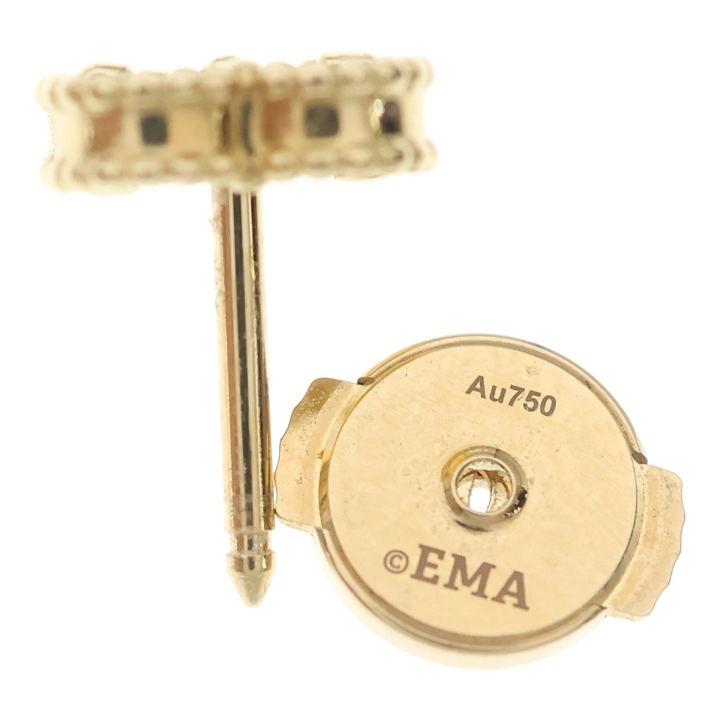 Van Cleef & Arpels(ヴァンクリーフアンドアーペル) スウィートアルハンブラ オニキス ピアス イエローゴールド Au750YG VCARA44900 レディース
