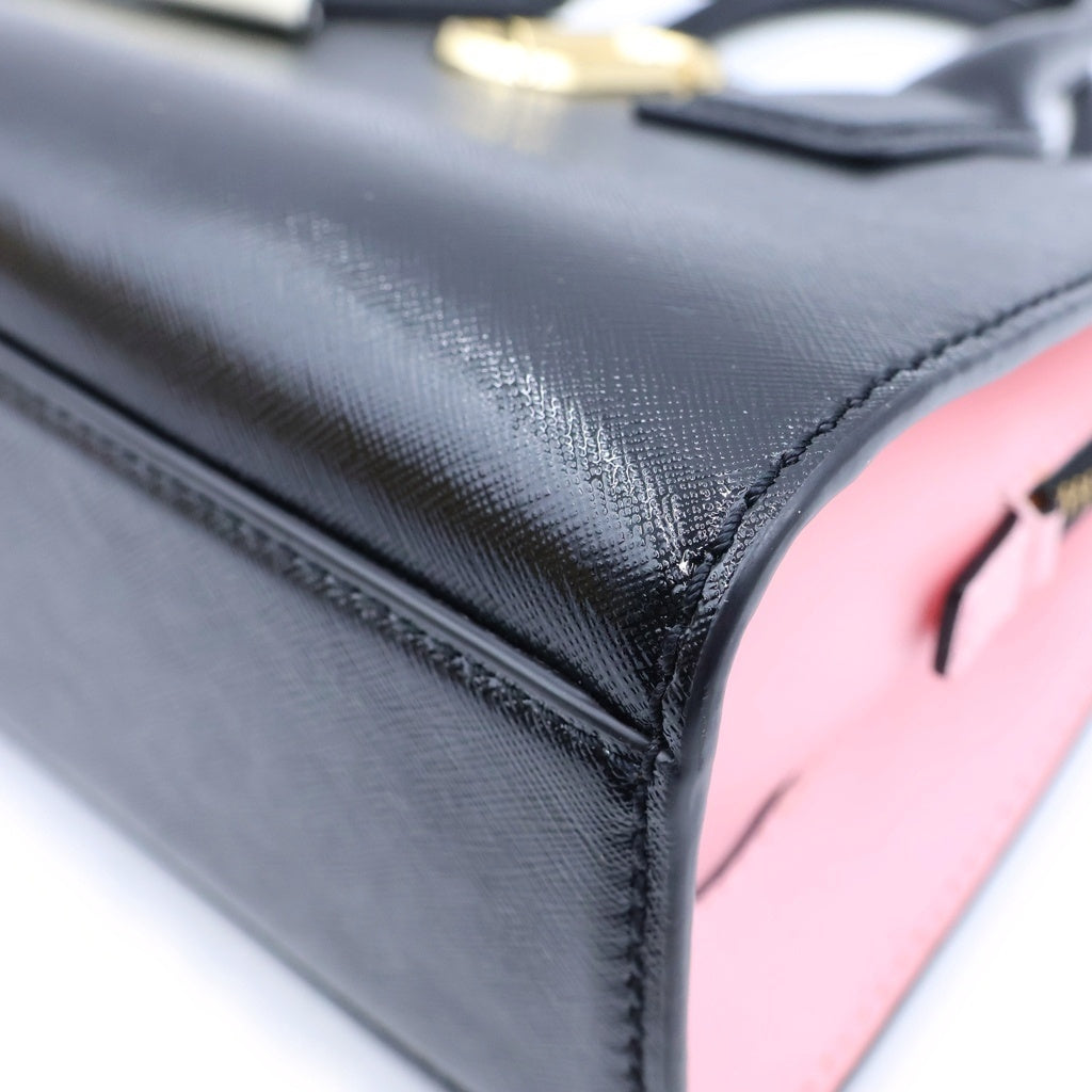 MARC BY MARC JACOBS(マーク バイ マーク ジェイコブス) リトルビックショット 2WAYショルダーバッグ ハンドバッグ ブラック レザー ゴールド金具 レディース