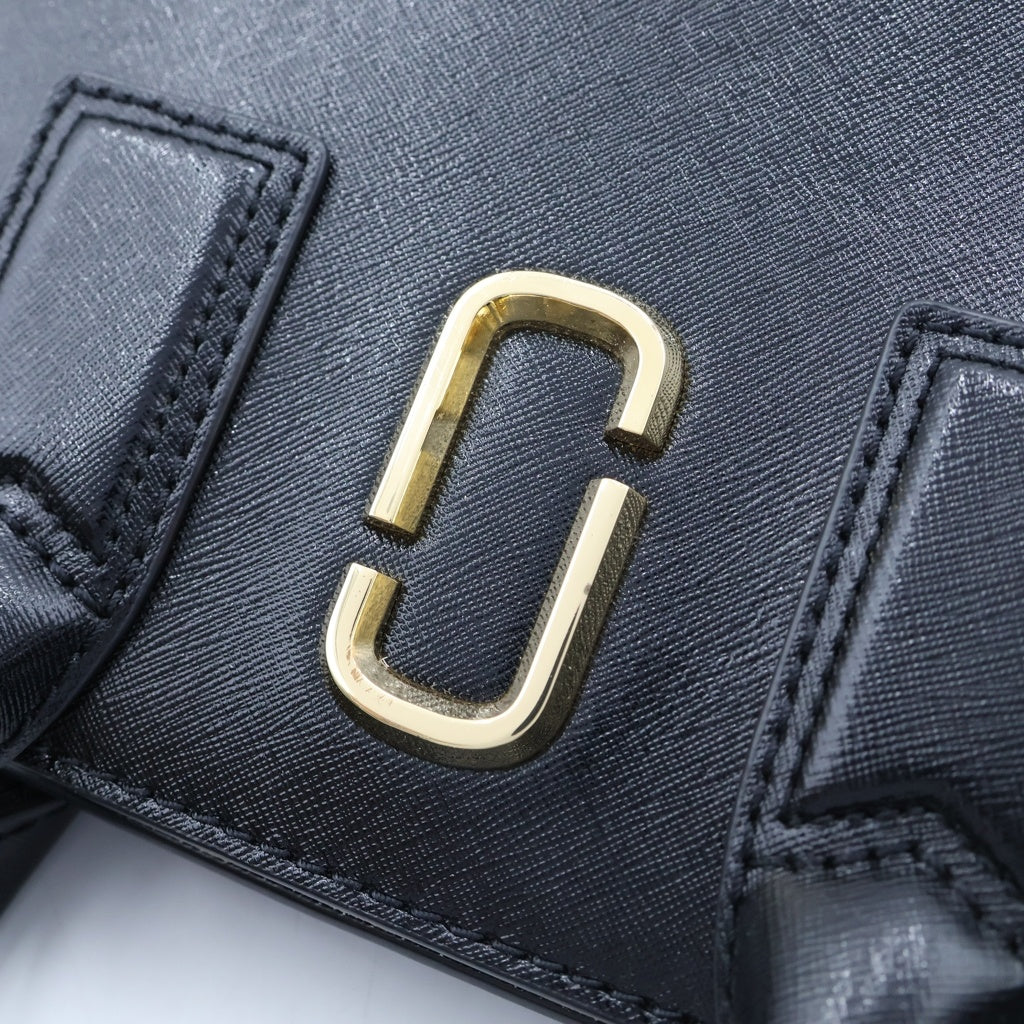 MARC BY MARC JACOBS(マーク バイ マーク ジェイコブス) リトルビックショット 2WAYショルダーバッグ ハンドバッグ ブラック レザー ゴールド金具 レディース