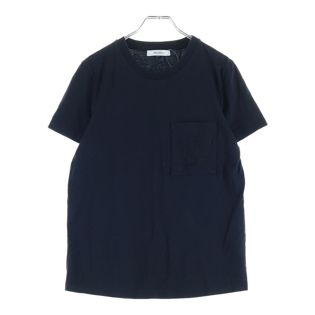 Max Mara(マックスマーラ) パパイヤ 半袖カットソー ポケット Tシャツ ブラック コットン レディース