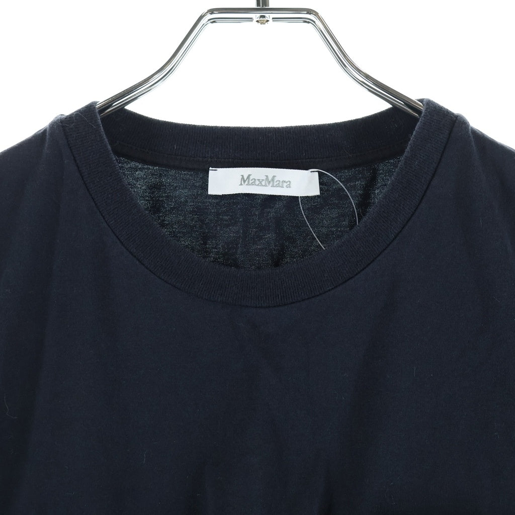 Max Mara(マックスマーラ) パパイヤ 半袖カットソー ポケット Tシャツ ブラック コットン レディース