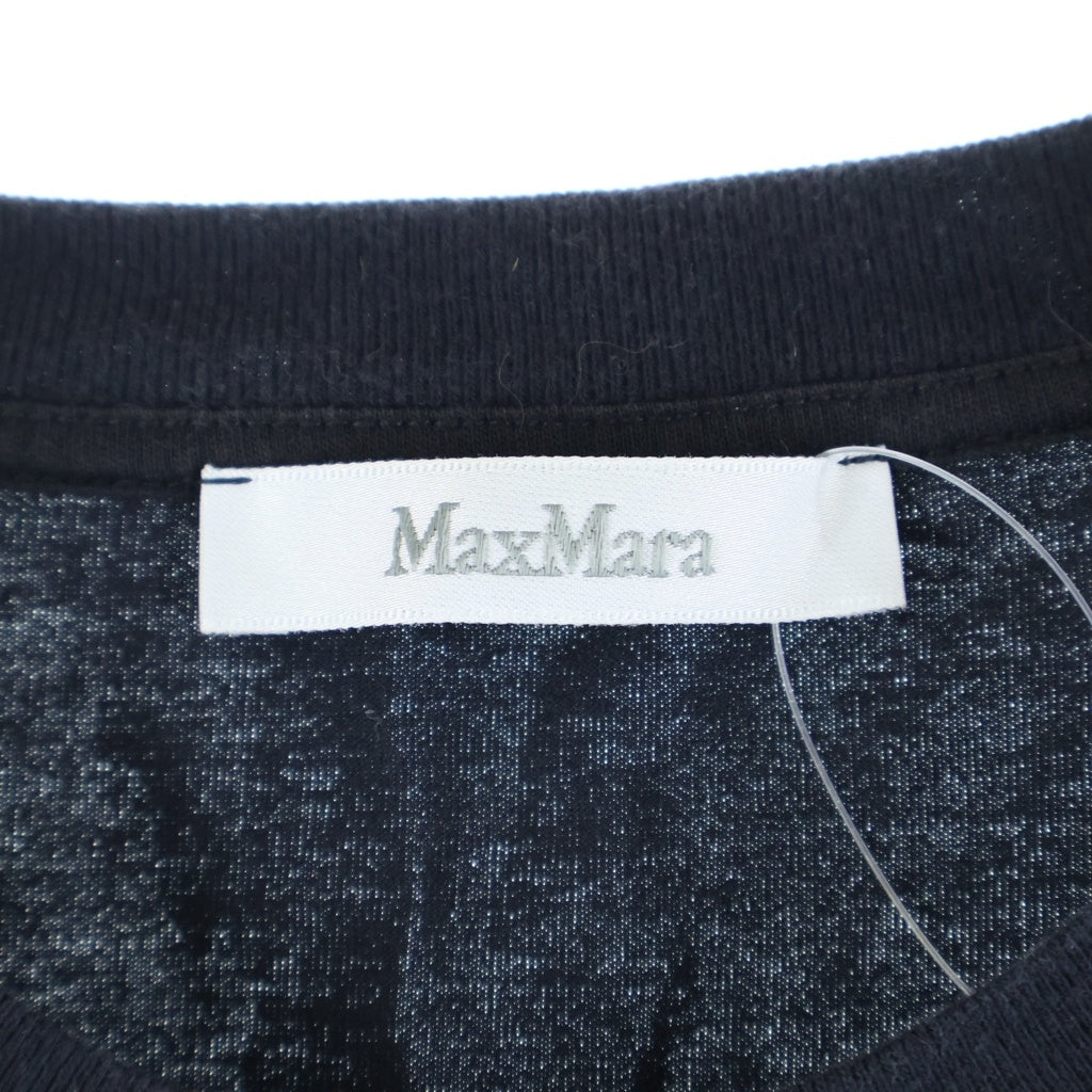 Max Mara(マックスマーラ) パパイヤ 半袖カットソー ポケット Tシャツ ブラック コットン レディース