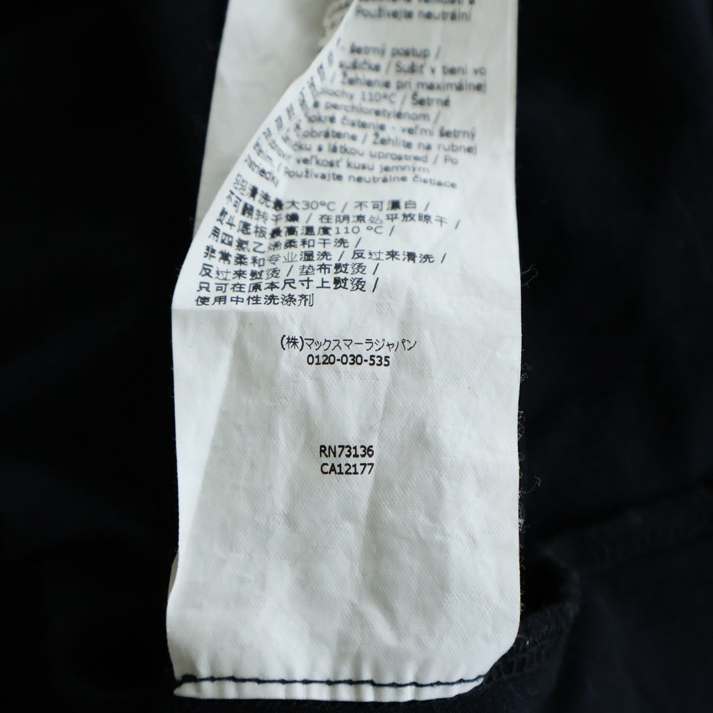 Max Mara(マックスマーラ) パパイヤ 半袖カットソー ポケット Tシャツ ブラック コットン レディース