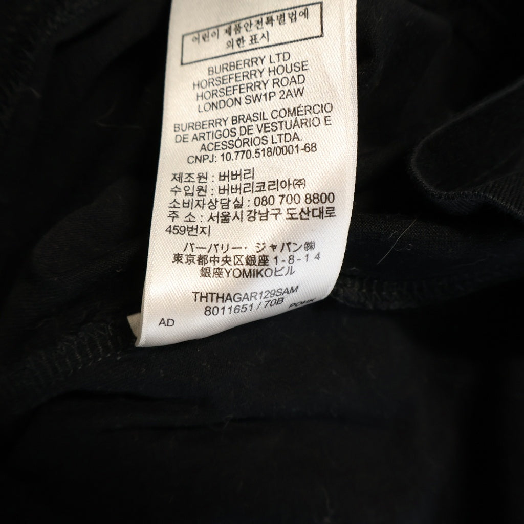 BURBERRY(バーバリー) ロゴプリント 半袖カットソー Tシャツ ブラック コットン レディース