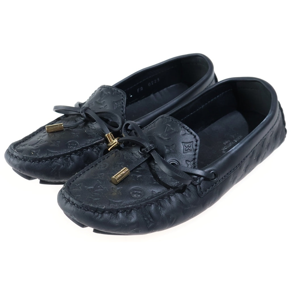 LOUIS VUITTON(ルイヴィトン) グロリア・ライン モカシン ブラック レザー 靴 FA0223 レディース