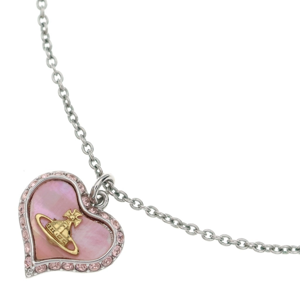 Vivienne Westwood(ヴィヴィアンウエストウッド) オーブ ハートネックレス ペトラペンダント ピンク シルバー GP レディース