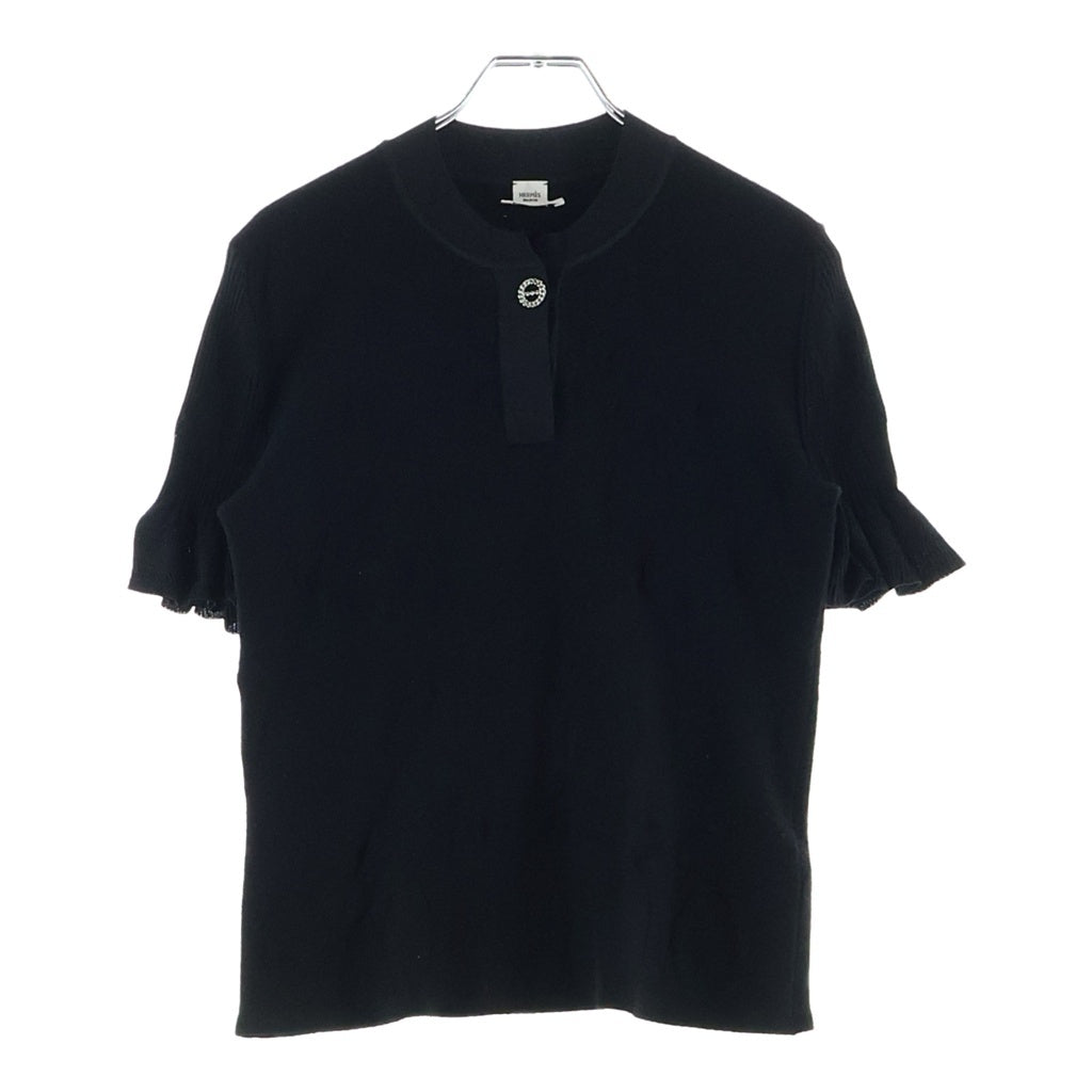 HERMES(エルメス) パルフロワ リミックス ショート スリーブ 半袖 ニット セーター ブラック H5H2675DF レディース